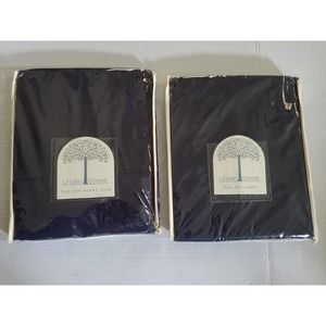 Linden Street Tab-Top Panel Navy Blue 36"x50"Tiers Cotton 2 Packs